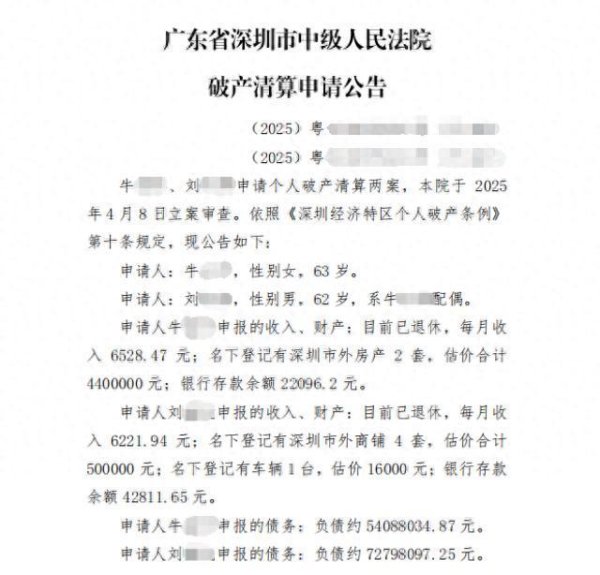 实盘配资 “退休夫妻月入1.2万负债1.2亿”申请破产，债务从何而来？法院回应：其自述因经营不善负债